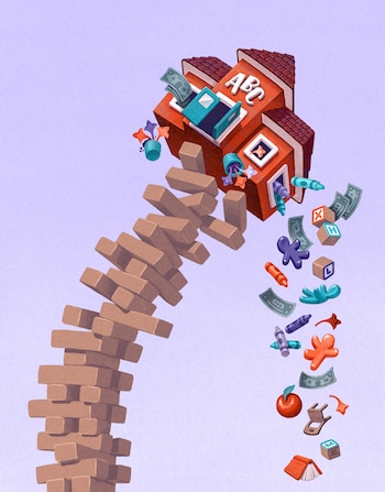 — EMBARGO: NO ELECTRONIC DISTRIBUTION, WEB POSTING OR STREET SALES BEFORE 5:01 A.M. ET ON SUNDAY, SEPT. 13, 2026. NO EXCEPTIONS FOR ANY REASONS — A man with a vision set out to revolutionize preschool. It became a $440 million fiasco. (Miriam Martincic/The New York Times) — FOR EDITORIAL USE ONLY WITH NYT STORY SLUGGED MONTESSORI SCHOOL SCHEME BY CLAIRE SUDDATH FOR SEPT. 13, 2026. ALL OTHER USE PROHIBITED. —