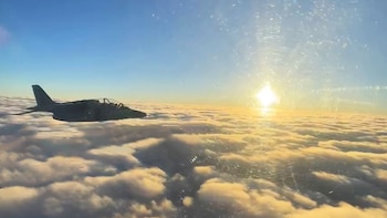 Un avión Pampa II de