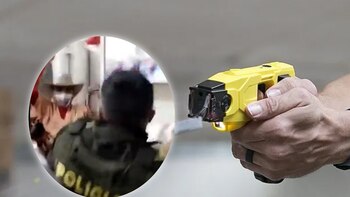Taser salvó a policía de