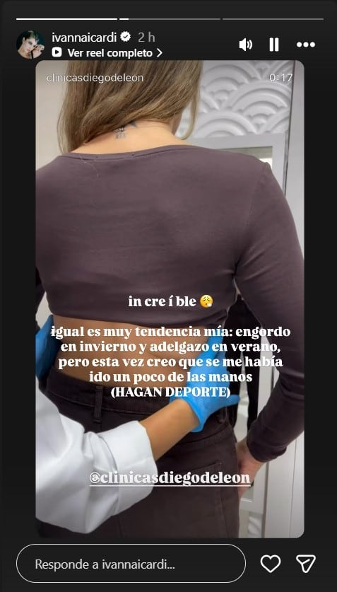 Ivana Icardi detalló que el aumento de peso y volumen en los últimos meses la llevó a buscar una solución quirúrgica