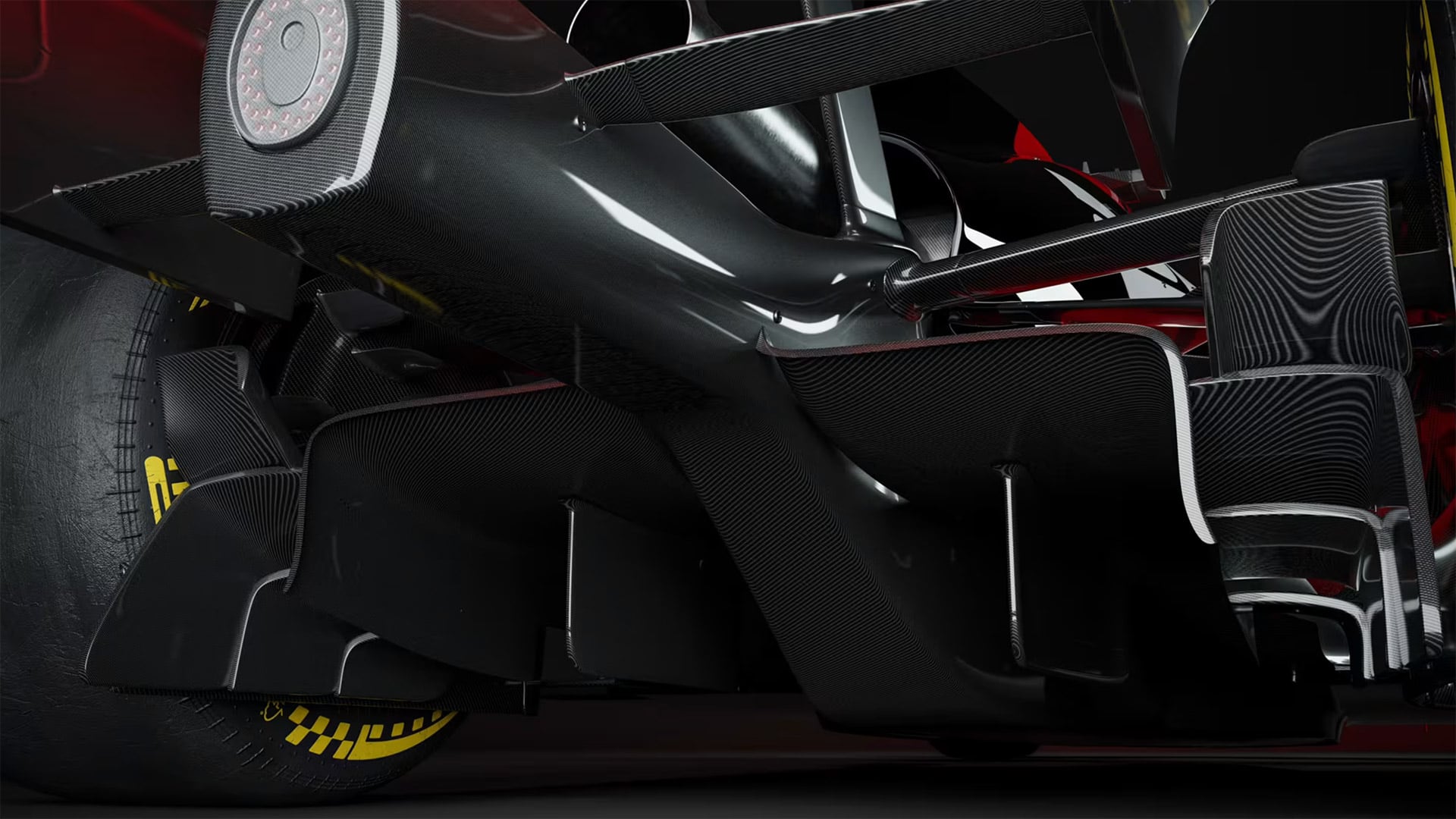 Postal de la parte trasera del monoplaza de la F1 para 2026