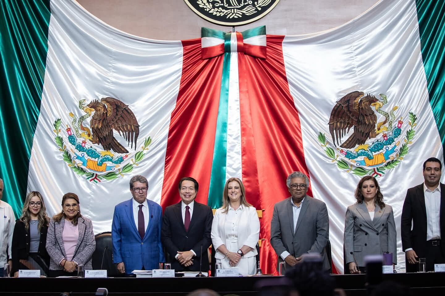 Mario Delgado se reunió este jueves con los diputados federales.FOTO: SEP