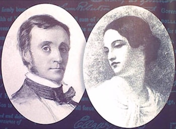 Edgar Allan Poe contrajo matrimonio en 1836 con su prima Virginia Clemm cuando ella tenía trece años