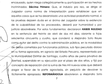 Corte Suprema absolvió a Alejandro