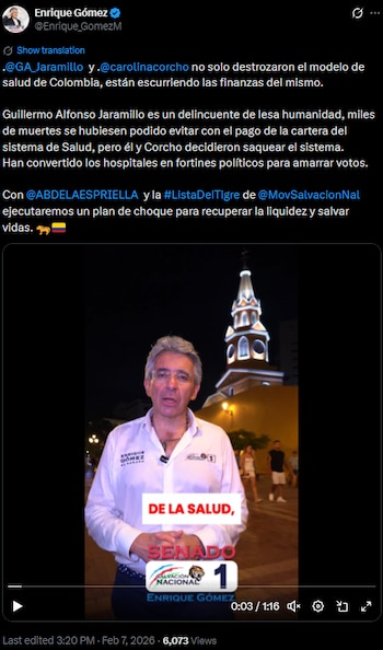 Enrique Gómez acusó a altos