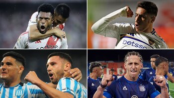 Festejos River, Boca, Racing y Talleres