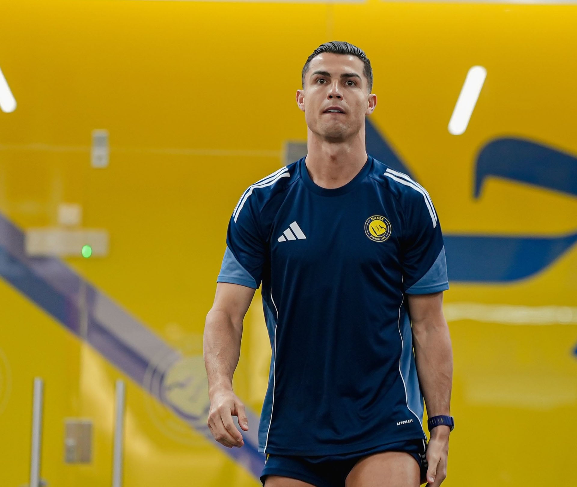 Cristiano Ronaldo, estrella del Al-Nassr FC, en el entrenamiento de su equipo en Arabia Saudita (@AlNassrFC_EN)