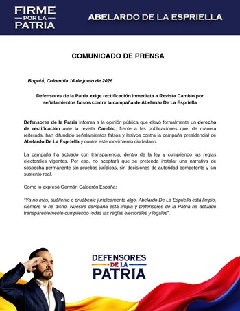 La campaña de Abelardo de la Espriella le habría pagado más de mil millones a una empresa sospechosa de ser una fachada