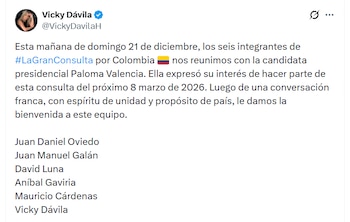 La precandidata presidencial confirmó la