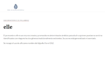 La RAE había incorporado "elle"