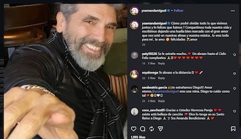 Amanda Miguel rinde homenaje a Diego Verdaguer en el mes en que habría cumplido 75 años con un emotivo mensaje en redes (IG)