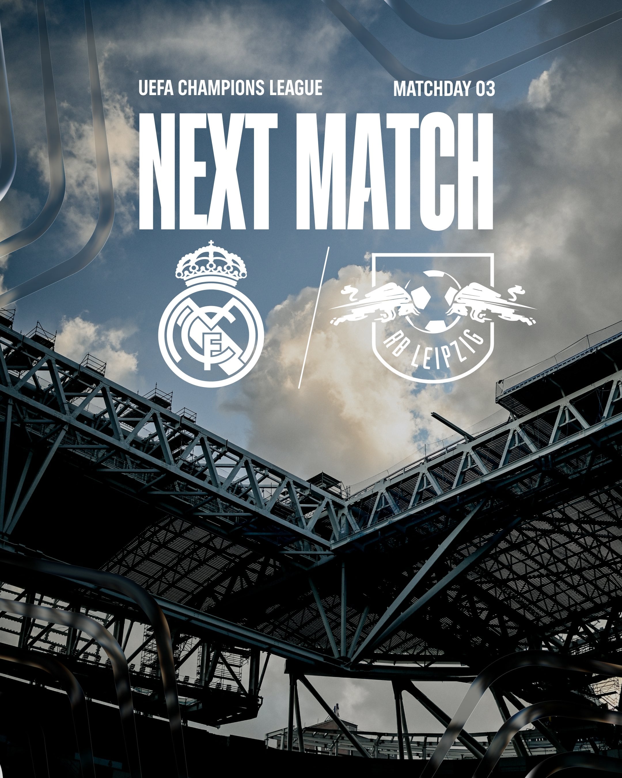 Anuncio del Real Madrid vs RB Leipzig por Champions League 2026/2027. - créditos: RB Leipzig
