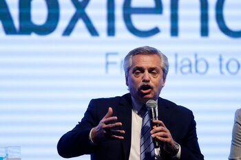 El presidente Alberto Fernández habla