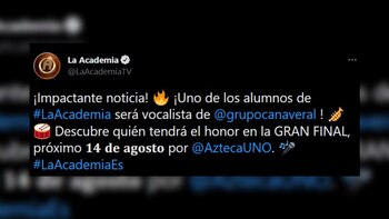 Captura: Twitter/@LaAcademiaTV