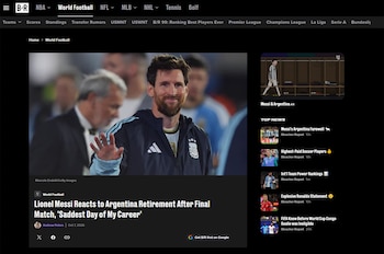 Los medios del mundo reflejaron la despedida de Messi de la selección argentina
