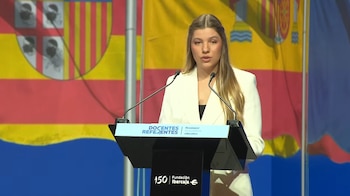 La infanta Sofía durante su primer discurso (Casa Real)