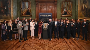 Claudia Sheinbaum da la bienvenida a Gianni Infantino, presidente de la FIFA, a horas de iniciar el Mundial 2026