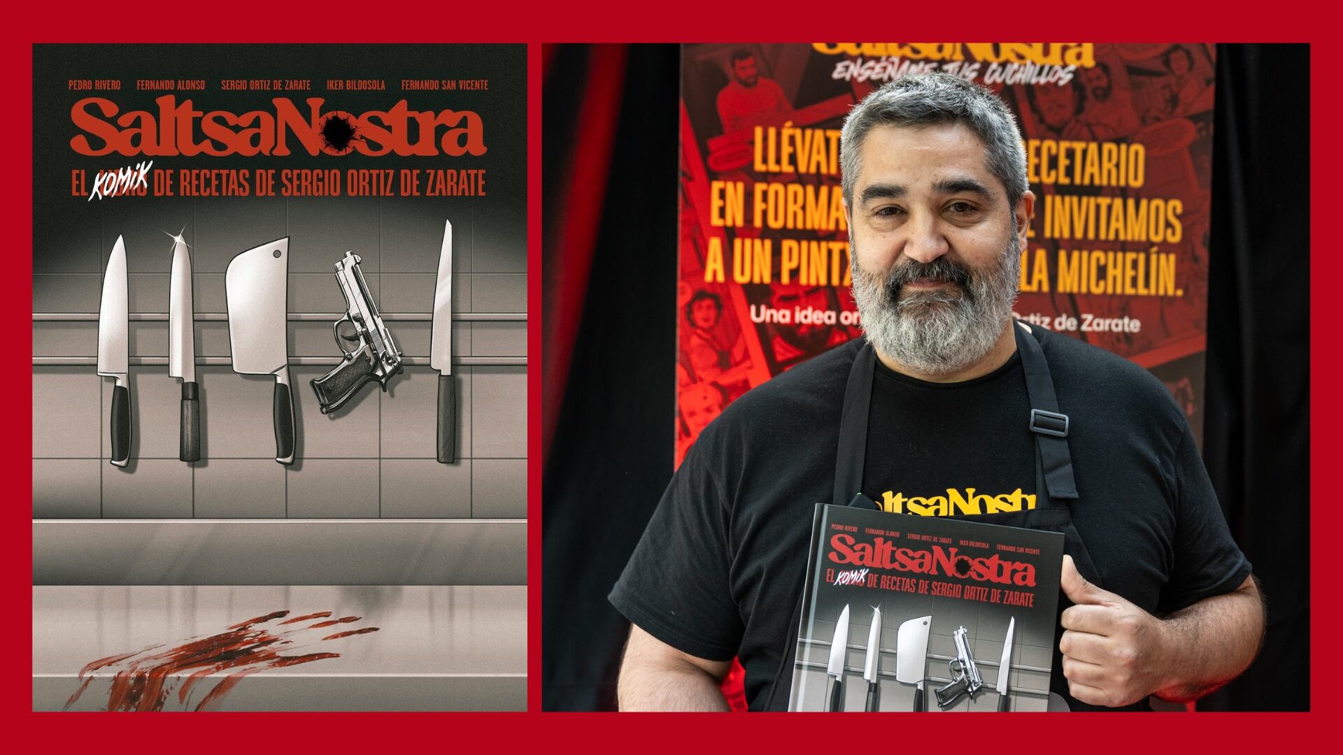 Saltsa Nostra, una colección de trece volúmenes de cómics que combinan el dibujo y la cocina (Imágenes cedidas)