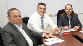 Los líderes del PAN, PRI