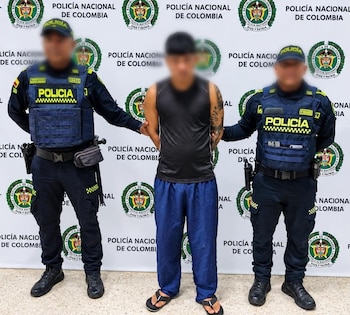 Capturaron en Rebolo a alias Chucho, señalado de tres ataques sicariales en Barranquilla - crédito Policía Metropolitana de Barranquilla/X