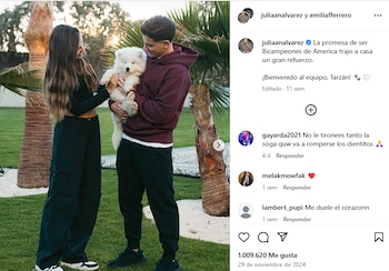 Julián Álvarez y Emilia Ferrero