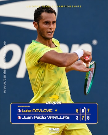 Juan Pablo Varillas cayó 1-2 ante Luka Pavlovic por la primera ronda de la 'qualy' del US Open 2026.