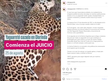 La ONG Red Yaguareté será querellante en el juicio