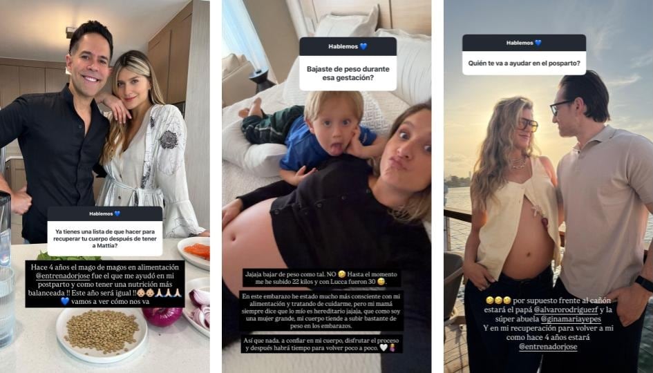 Tobón explicó que registró un aumento de 22 kilos en su segundo embarazo debido a factores hereditarios, motivo por el que planificó con un nutricionista su recuperación - crédito @laura_tobon/Instagram
