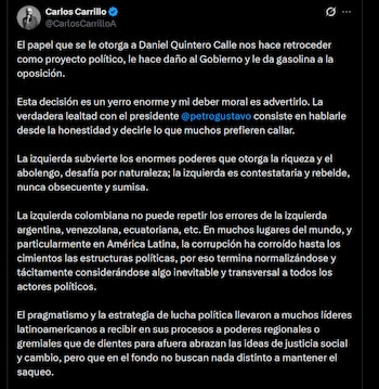 Carlos Carrillo - crédito @CarlosCarrilloA/X