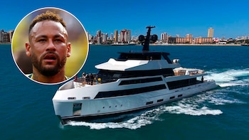 Cuatro motores, helipuerto y seis suites: el súper yate de USD 23 millones que compró Neymar tras el golpe de Brasil en el Mundial
