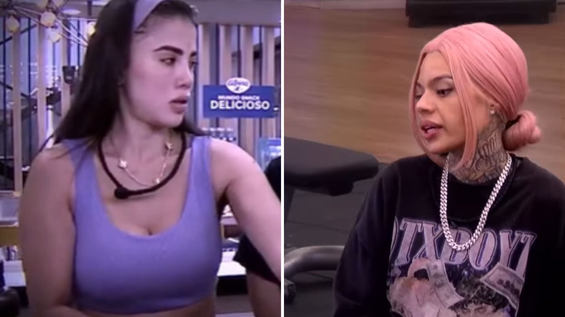 Karina García y Melissa Gate estuvieron en equipo de fútbol juntas hace años y esto hacían además de entrenar - crédito captura de pantalla Canal RCN