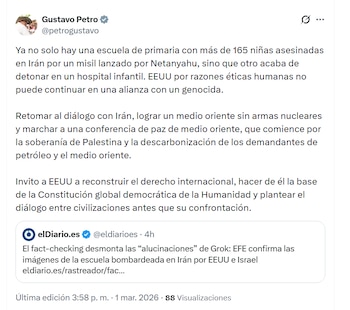 Petro mencionó ataques a escuelas