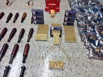 Armamento incautado en medio de