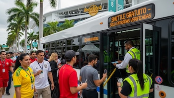 Miami implementará transporte gratuito al Hard Rock Stadium durante la Copa Mundial