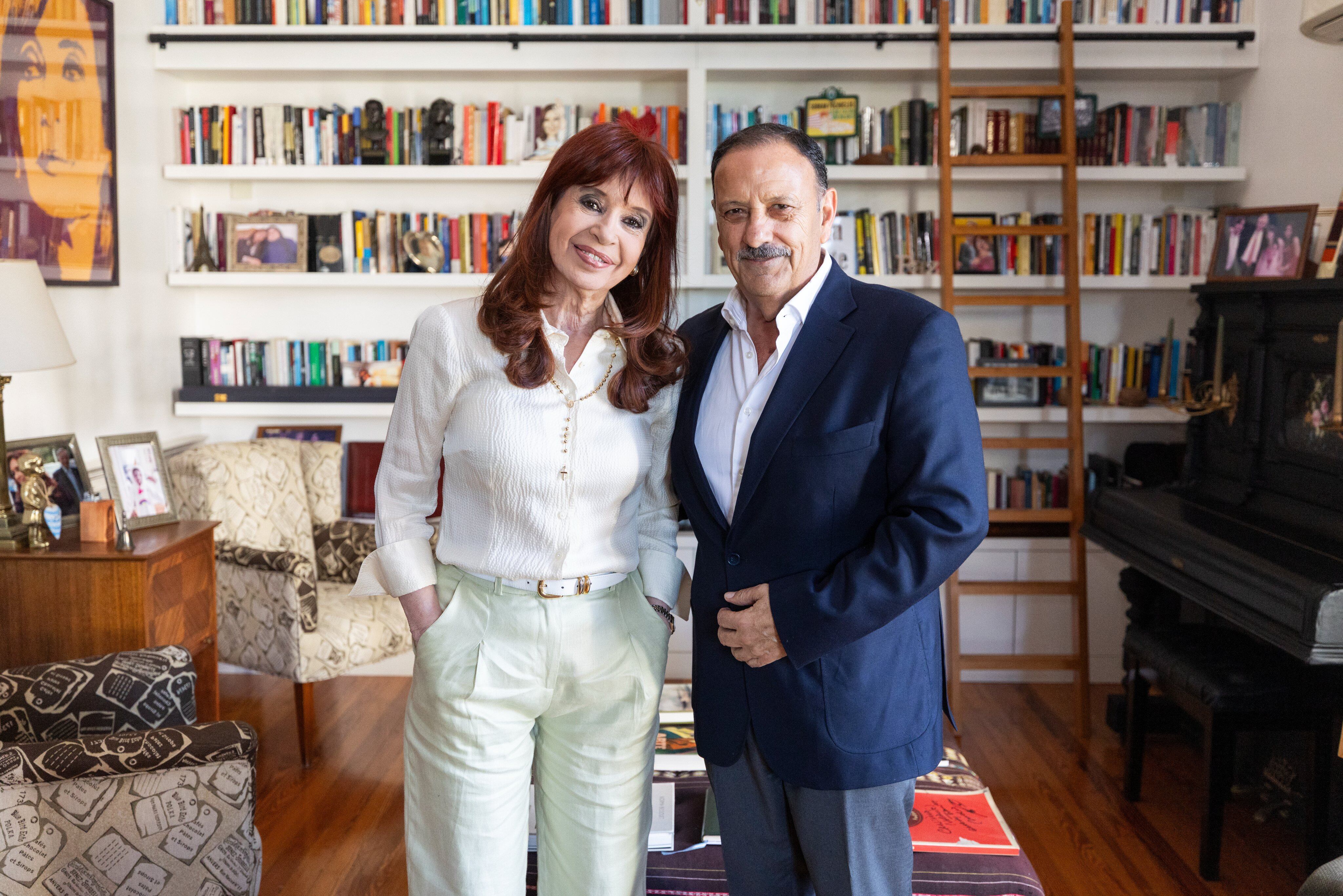 Cristina Kirchner junto al riojano Ricardo Quintela