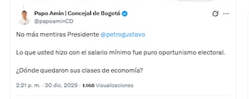 El concejal Papo Amín criticó