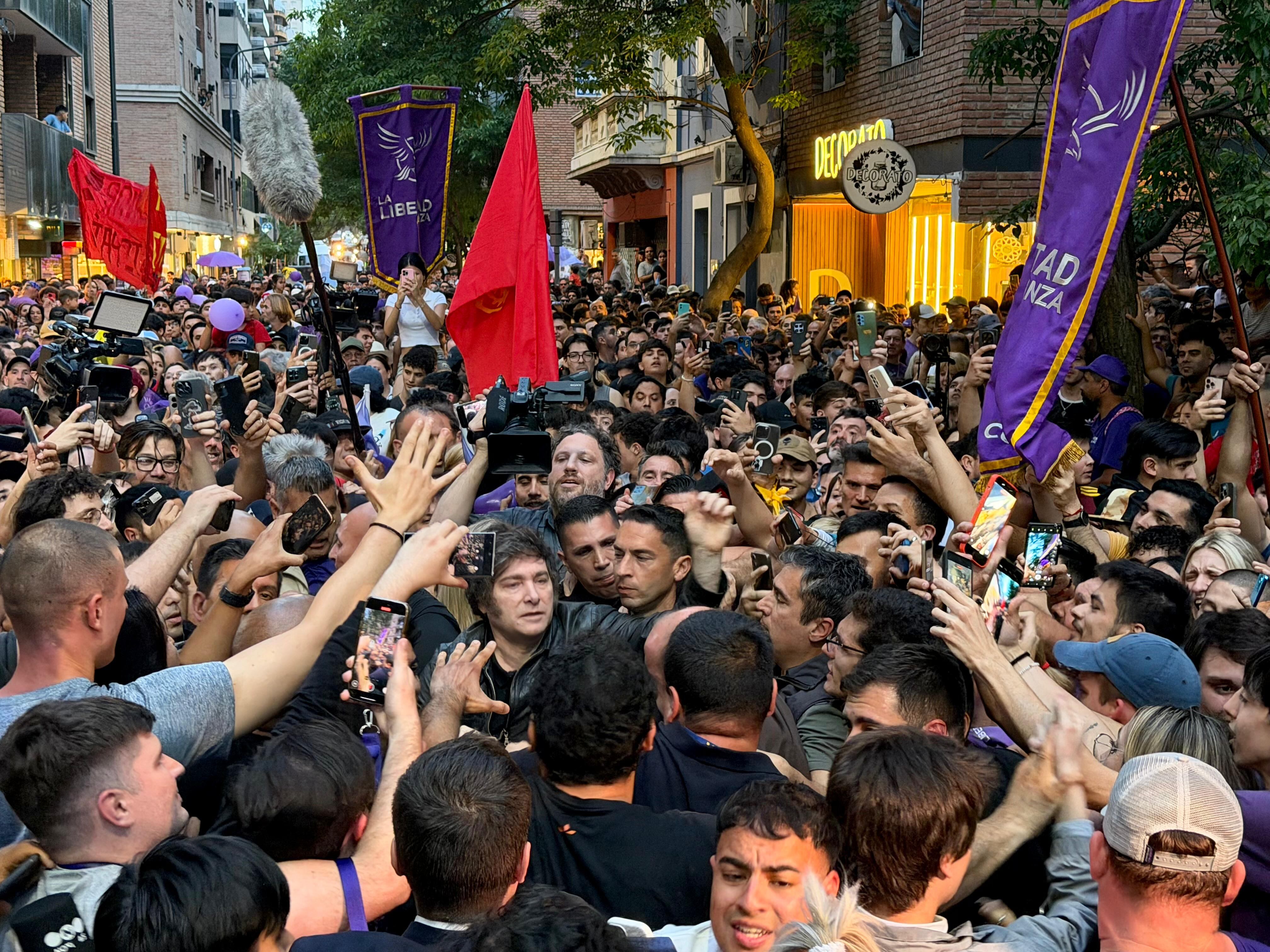 El presidente Javier Milei durante un acto de La Libertad Avanza en la provincia de Córdoba