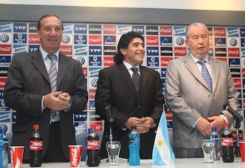 Con Carlos Salvador Bilardo y Julio Grondona