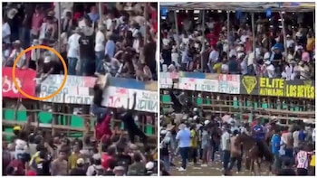 Pánico en corralejas de Ayapel, Córdoba: palcos de madera se inclinaron y asistentes saltaron con niños en brazos