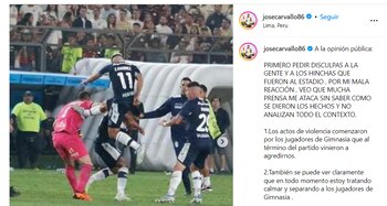 José Carvallo publicó post explicando