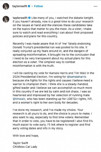 La estrella del pop respaldó