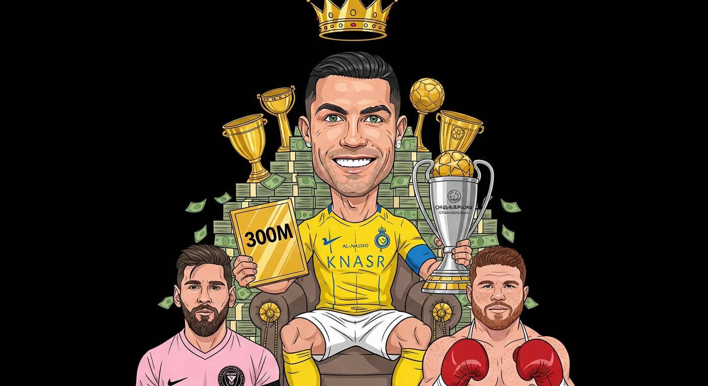 Cristiano Ronaldo, Messi y Canelo álvarez, los deportistas mejores pagados de 2026 (Imagen Ilustrativa Infobae)