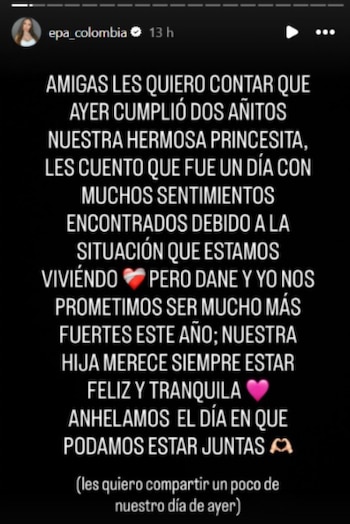La celebración estuvo acompañada de mensajes emotivos en redes sociales, reflejando el esfuerzo de la familia por mantener la unión a pesar de la situación judicial de Epa Colombia - crédito @epa_colombia / Instagram