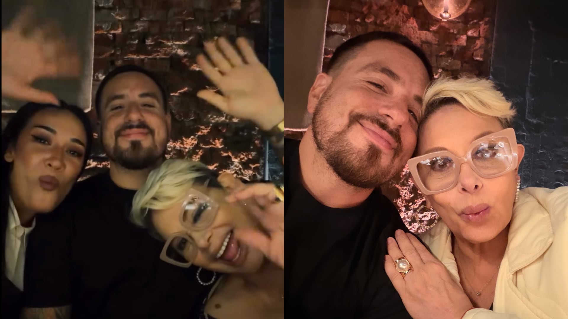 Fede Bal en su cumpleaños junto a Carmen Barbieri y su novia Evelyn Botto (Instagram)
