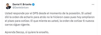 Daniel Briceño se ofreció a