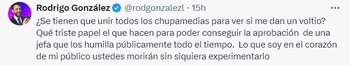 Rodrigo González responde a las críticas de 'Urracos' de Magaly Medina.