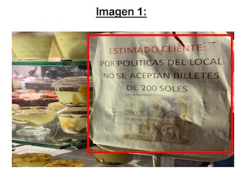 Evidencia de las políticas de del restaurante.
