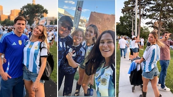 Eva Bargiela, Gianluca Simeone y Carolina Baldini se sumaron al banderazo argentino en Kansas City: “¡Qué pasión!"