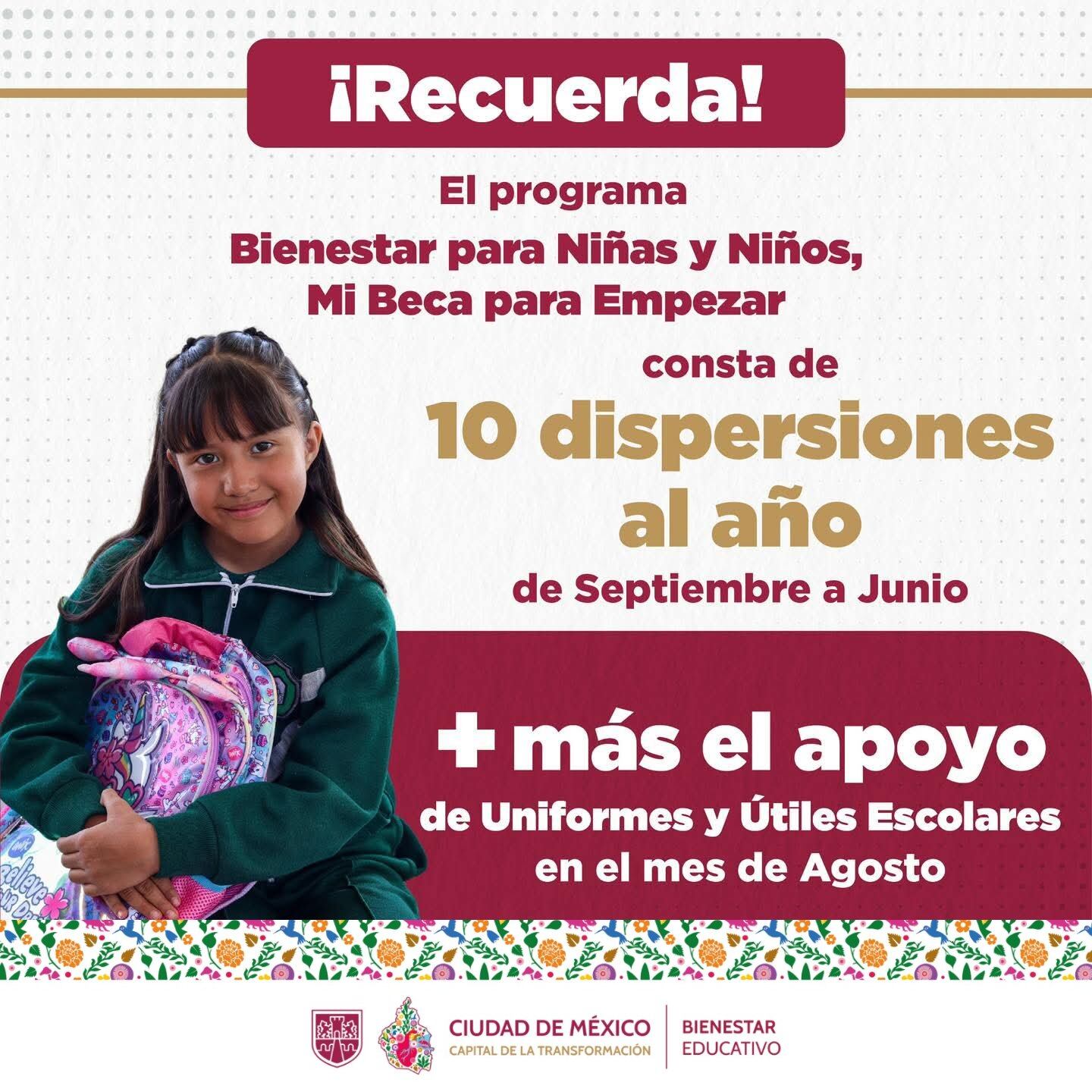La Beca Rita Cetina y Mi Beca para Empezar son programas sociales que pueden combinarse, permitiendo a las familias recibir hasta 3 mil 100 bimestrales