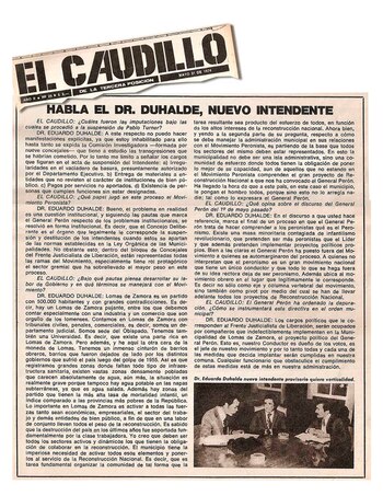 Entrevista a Eduardo Duhalde, el